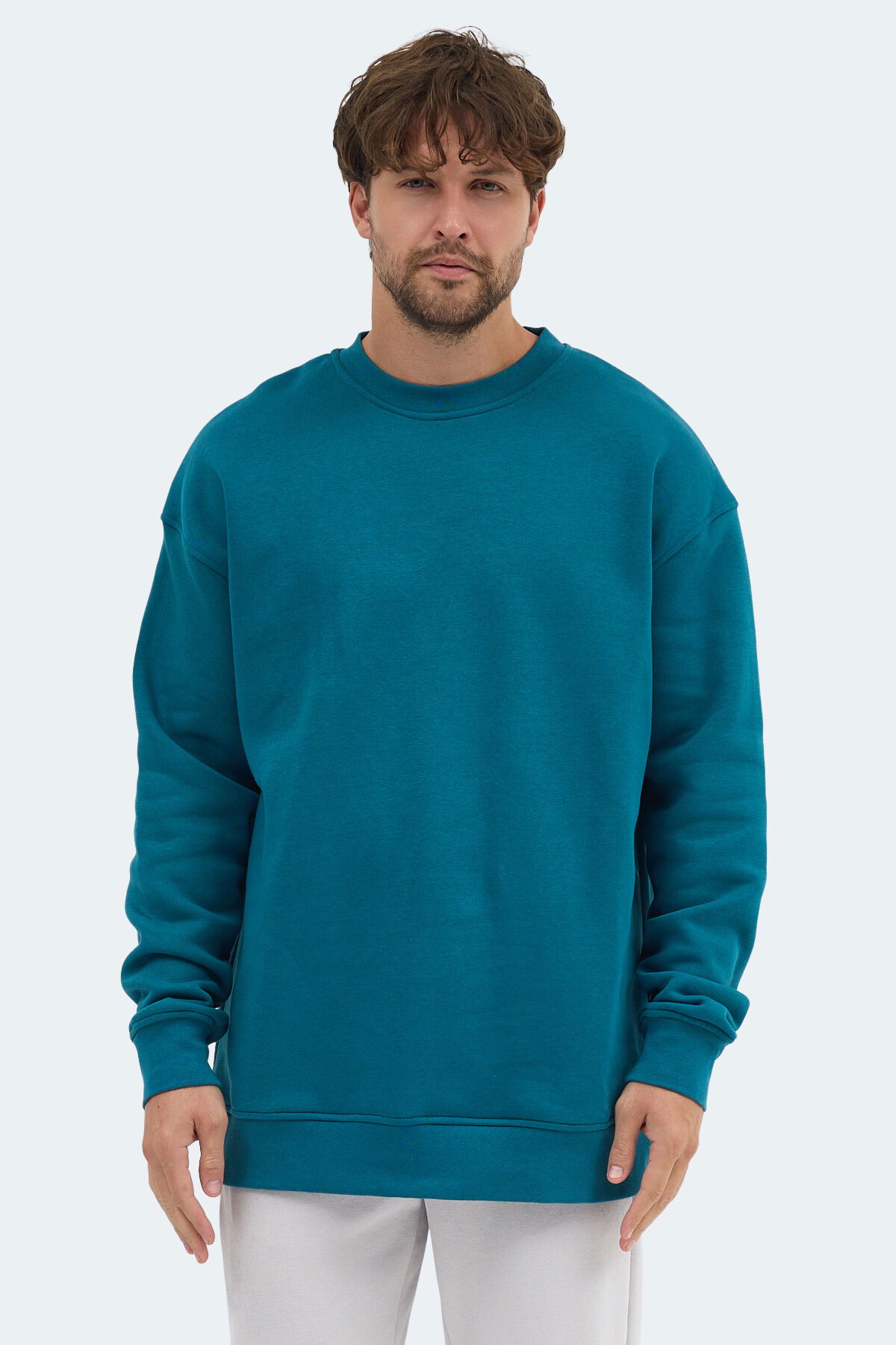 Slazenger VADIM Unisex Oversıze Petrol Sweatshırt - Thumbnail