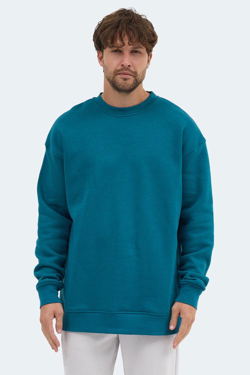 Slazenger VADIM Unisex Oversıze Petrol Sweatshırt Slazenger VADIM Unisex Oversıze Petrol Sweatshırt