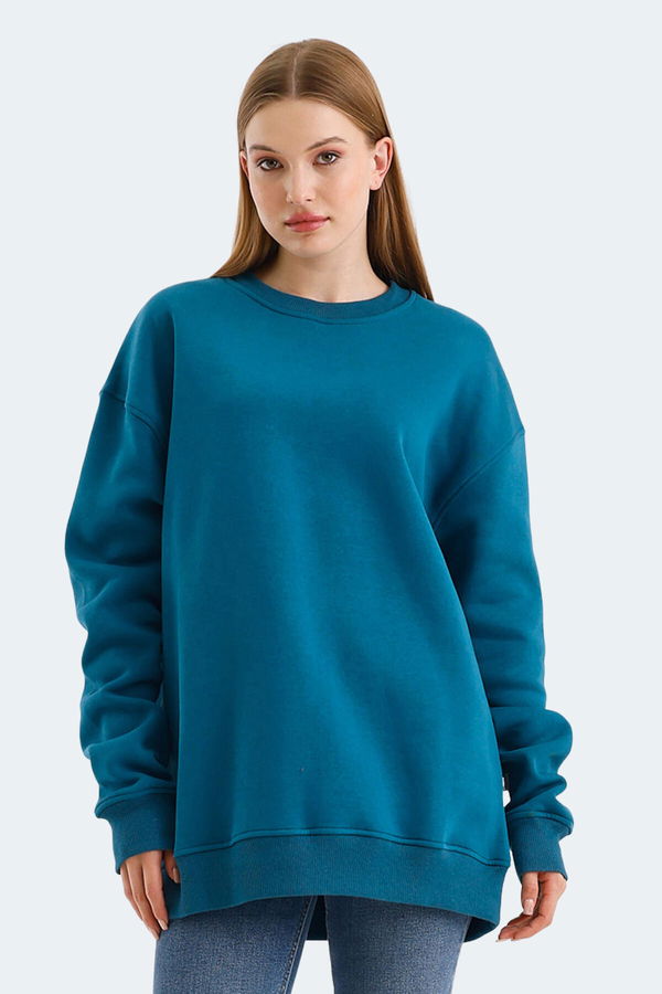 Slazenger VADIM Unisex Oversıze Petrol Sweatshırt