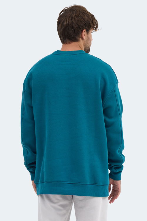Slazenger VADIM Unisex Oversıze Petrol Sweatshırt Slazenger VADIM Unisex Oversıze Petrol Sweatshırt