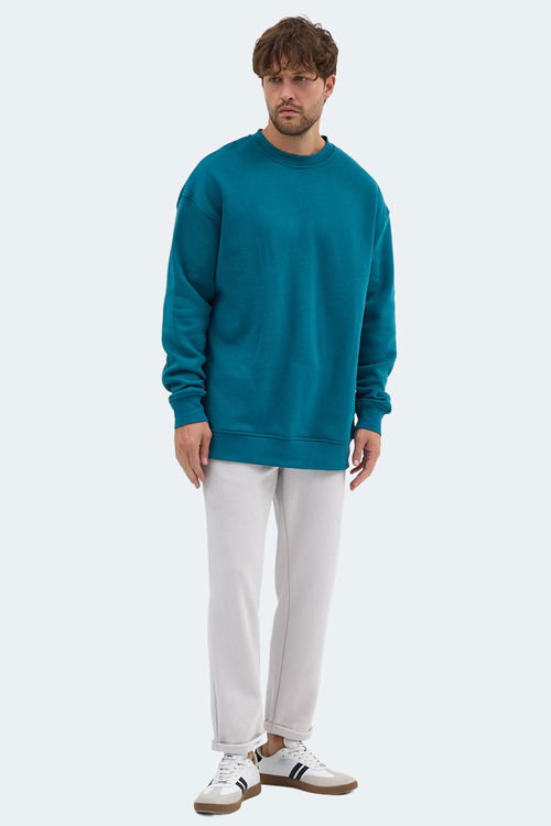 Slazenger VADIM Unisex Oversıze Petrol Sweatshırt Slazenger VADIM Unisex Oversıze Petrol Sweatshırt