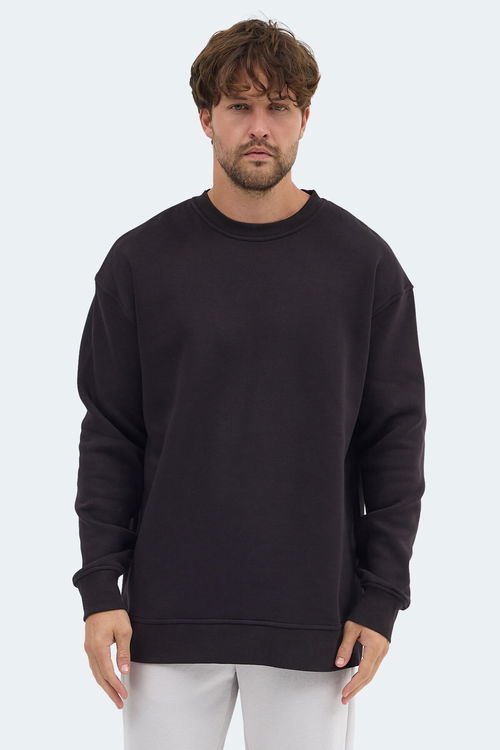 Slazenger VADIM Unisex Oversıze Siyah Sweatshırt Slazenger VADIM Unisex Oversıze Siyah Sweatshırt