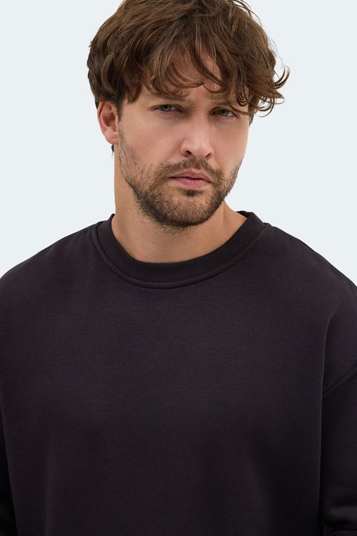 Slazenger VADIM Unisex Oversıze Siyah Sweatshırt Slazenger VADIM Unisex Oversıze Siyah Sweatshırt