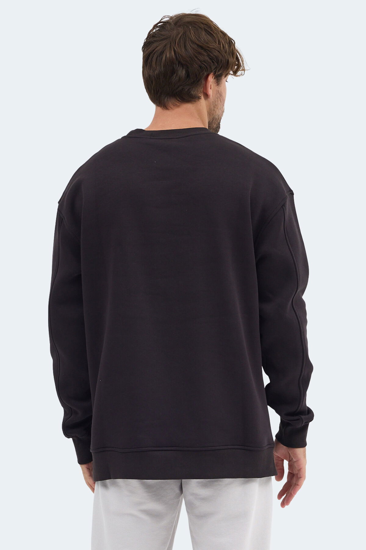 Slazenger VADIM Unisex Oversıze Siyah Sweatshırt - Thumbnail