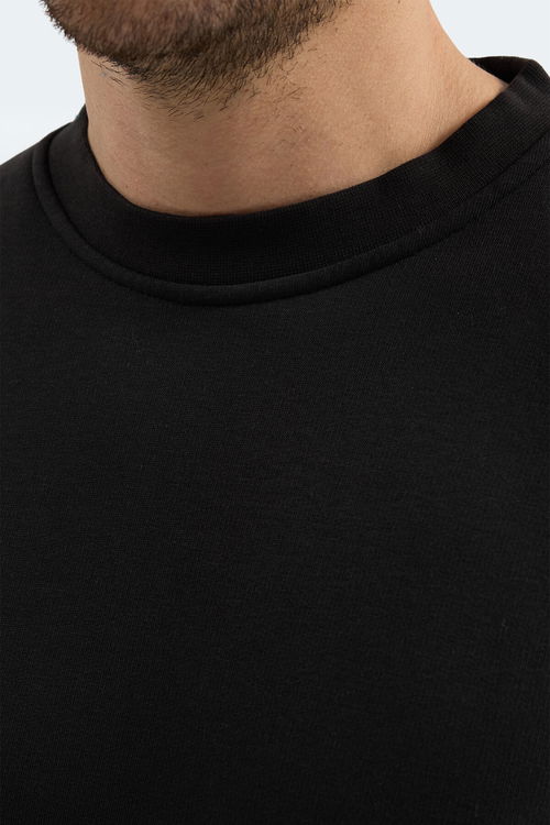 Slazenger VADIM Unisex Oversıze Siyah Sweatshırt