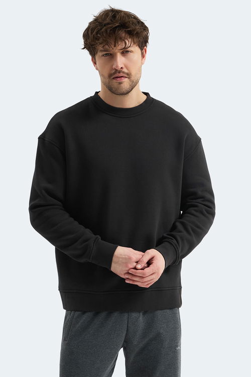 Slazenger VADIM Unisex Oversıze Siyah Sweatshırt