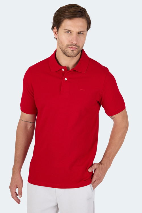 Slazenger VALE KTN Erkek Polo Yaka Kırmızı Tişört