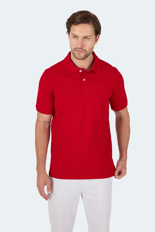 Slazenger VALE KTN Erkek Polo Yaka Kırmızı Tişört