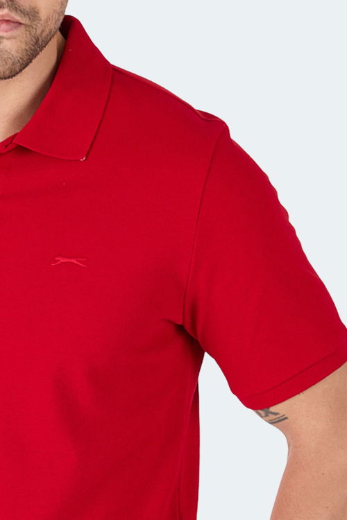Slazenger VALE KTN Erkek Polo Yaka Kırmızı Tişört