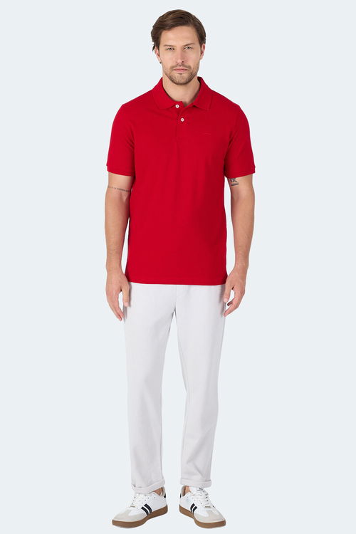 Slazenger VALE KTN Erkek Polo Yaka Kırmızı Tişört