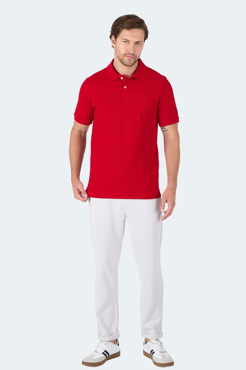 Slazenger VALE KTN Erkek Polo Yaka Kırmızı Tişört