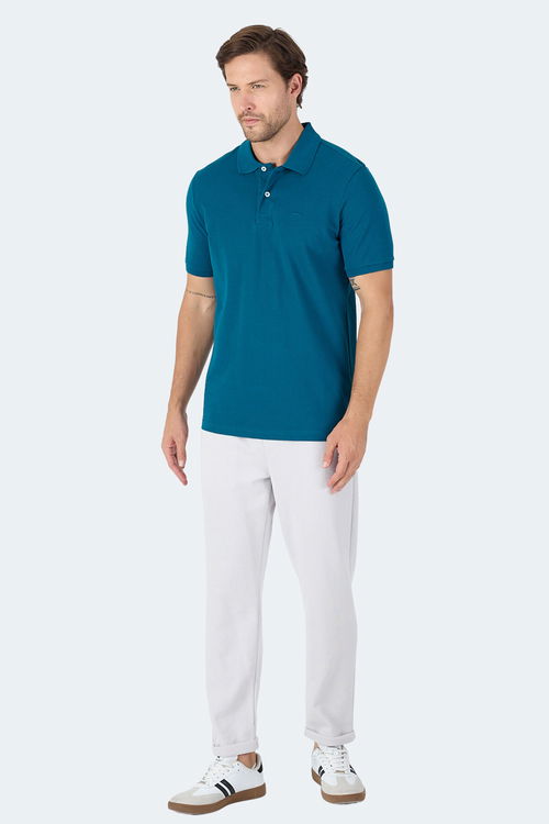 Slazenger VALE KTN Erkek Tişört Petrol