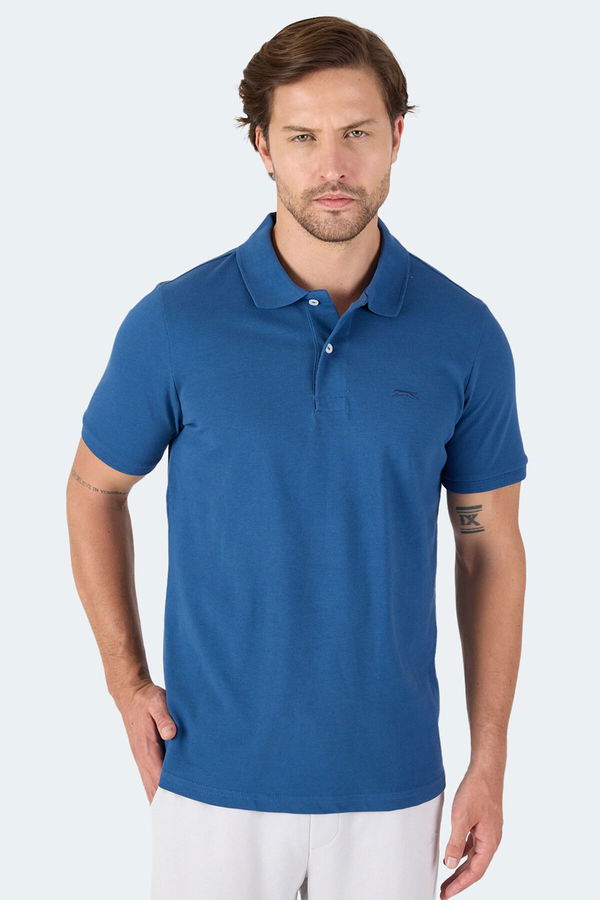Slazenger VALE KTN Erkek Tişört Saks Mavi
