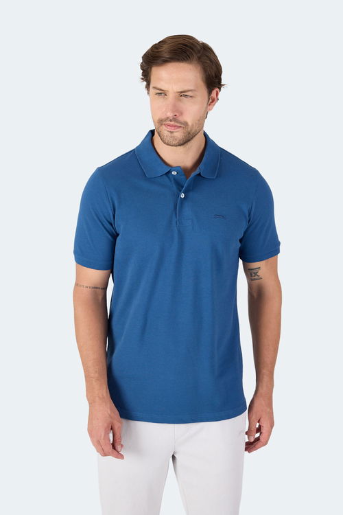 Slazenger VALE KTN Erkek Tişört Saks Mavi