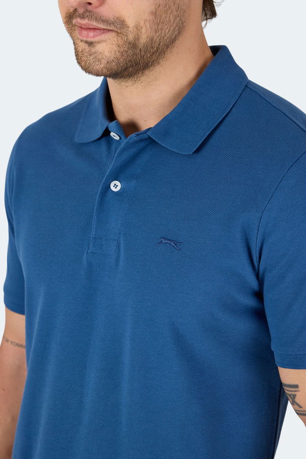 Slazenger VALE KTN Erkek Tişört Saks Mavi