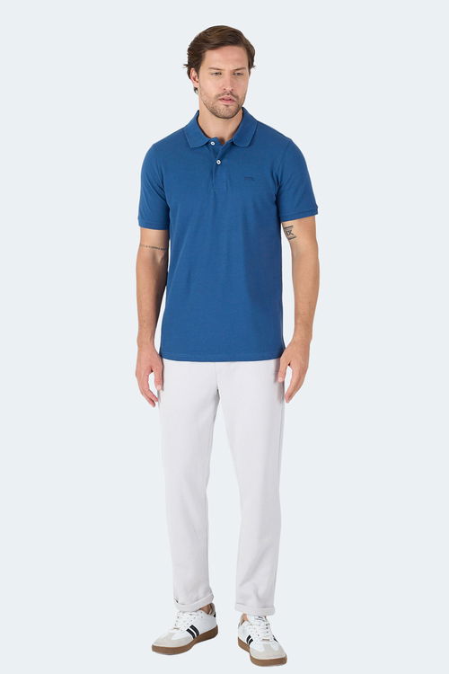 Slazenger VALE KTN Erkek Tişört Saks Mavi