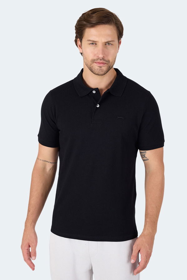 Slazenger VALE KTN Erkek Tişört Siyah