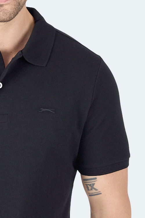 Slazenger VALE KTN Erkek Tişört Siyah