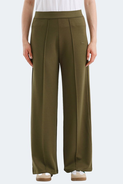 Slazenger VALENTINO Kadın Bol Paça Haki Pantolon