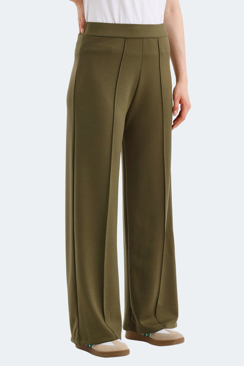 Slazenger VALENTINO Kadın Bol Paça Haki Pantolon