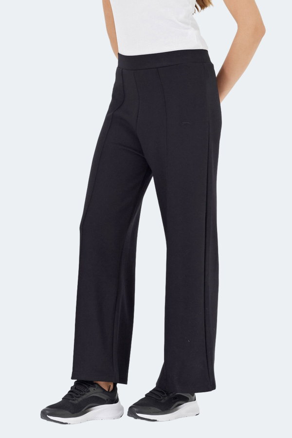 Slazenger VALENTINO Kadın Bol Paça Siyah Pantolon