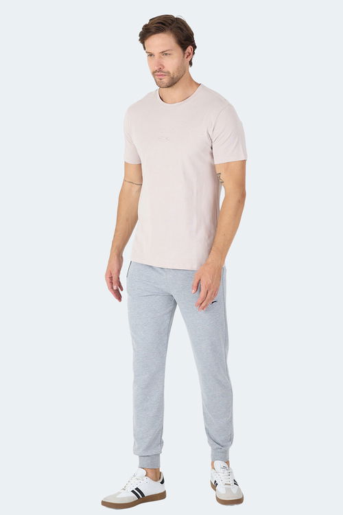 Slazenger VANN IN Erkek Taş Gri Tişört