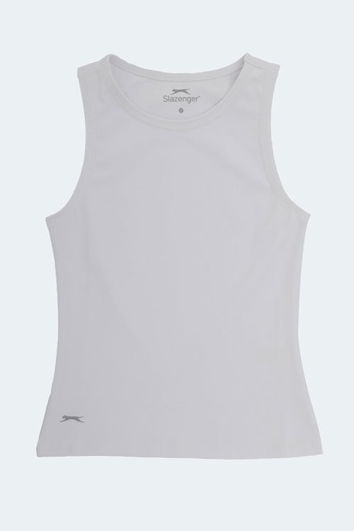 Slazenger VATIK Kadın Atlet Beyaz - Gri - Siyah