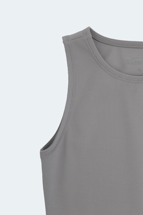 Slazenger VATIK Kadın Atlet Beyaz - Gri - Siyah