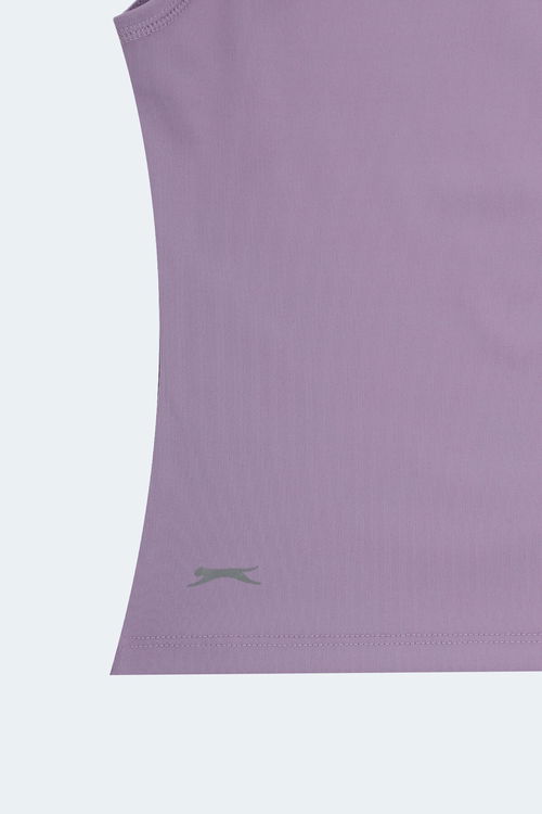 Slazenger VATIK Kadın Atlet Beyaz - Siyah - Lila