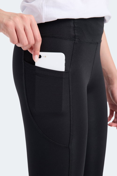 Slazenger VERITY Kadın Yüksek Bel Siyah Tayt