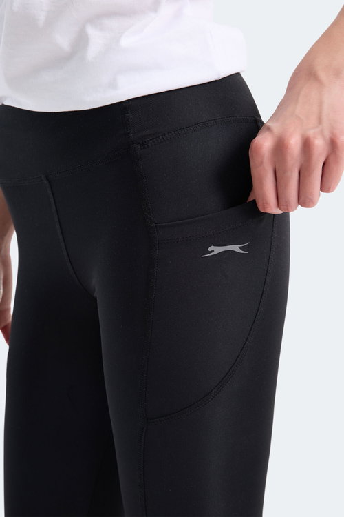 Slazenger VERITY Kadın Yüksek Bel Siyah Tayt