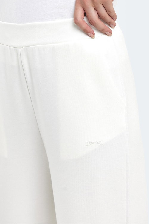 Slazenger VERNA I Kadın Cepli Bol Paça Ekru Eşofman Altı