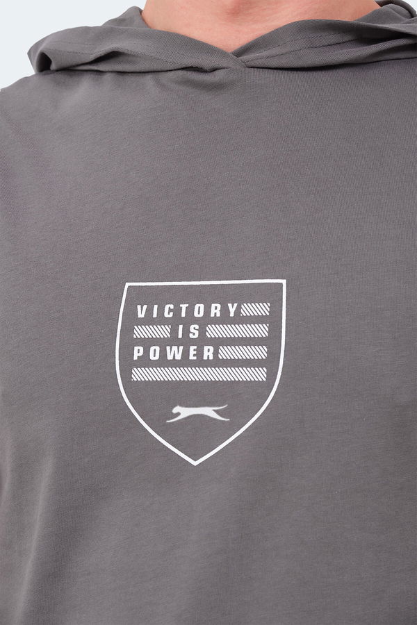 Slazenger VERSIO IN Erkek Tişört Koyu Gri