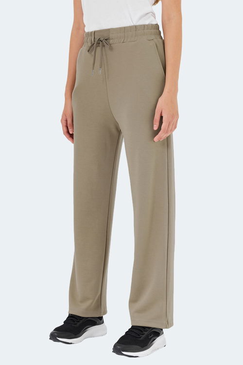 Slazenger VERSUS Kadın Cepli Bol Paça Haki Eşofman Altı