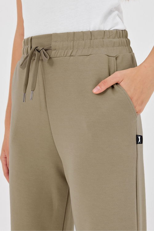 Slazenger VERSUS Kadın Cepli Bol Paça Haki Eşofman Altı