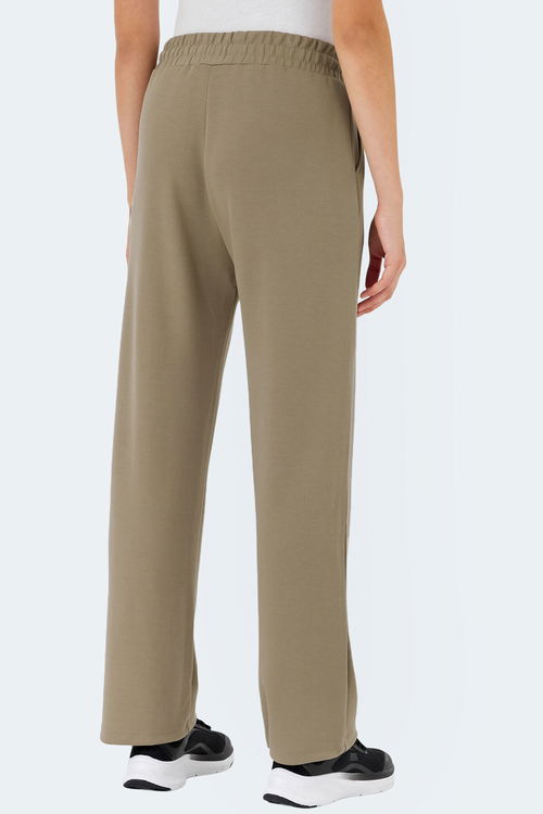 Slazenger VERSUS Kadın Cepli Bol Paça Haki Eşofman Altı