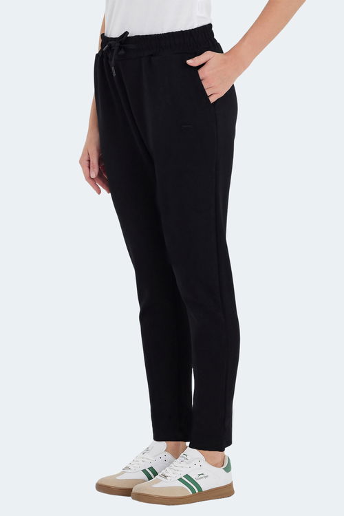 Slazenger VETA Kadın Cepli Dar Paça Siyah Eşofman Altı