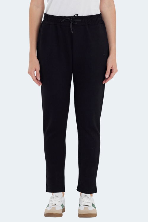 Slazenger VETA Kadın Cepli Dar Paça Siyah Eşofman Altı