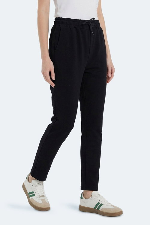 Slazenger VETA Kadın Cepli Siyah Eşofman Altı