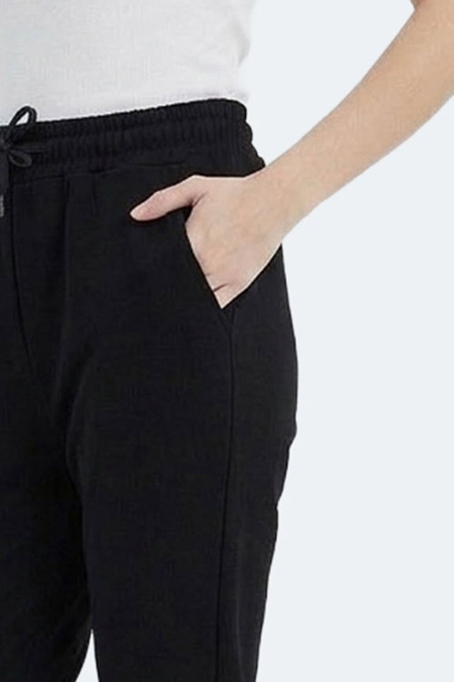 Slazenger VETA Kadın Cepli Siyah Eşofman Altı