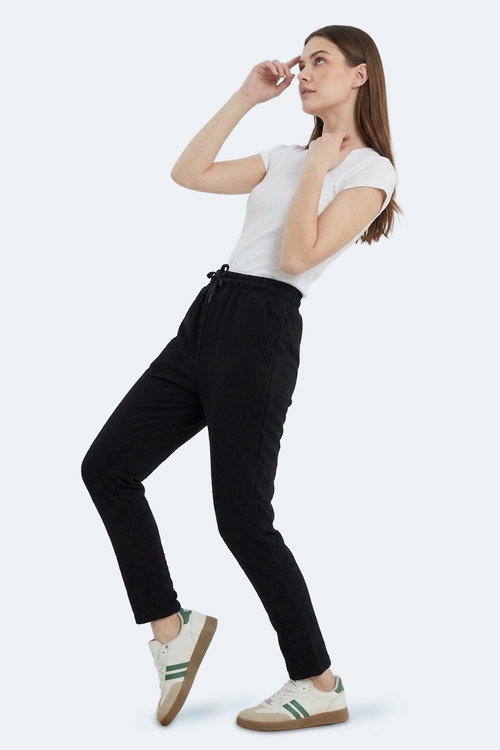 Slazenger VETA Kadın Cepli Siyah Eşofman Altı