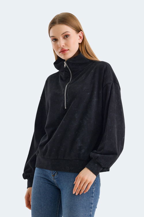 VIEWER OVERSIZE Kadın Sweatshirt Siyah