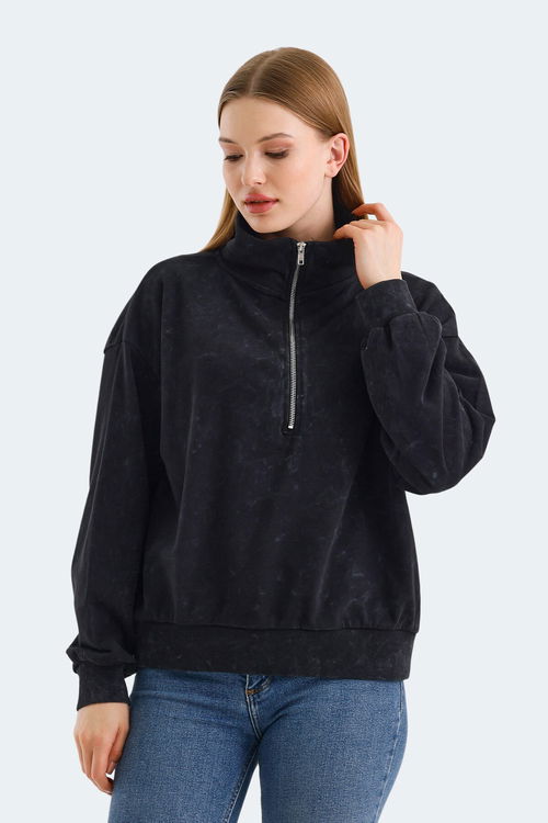 VIEWER OVERSIZE Kadın Sweatshirt Siyah