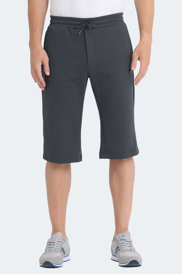 Slazenger VILJA I Erkek Cepli Kapri Koyu Gri Şort