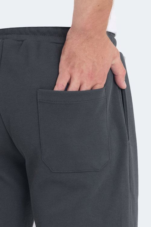 Slazenger VILJA I Erkek Cepli Kapri Koyu Gri Şort