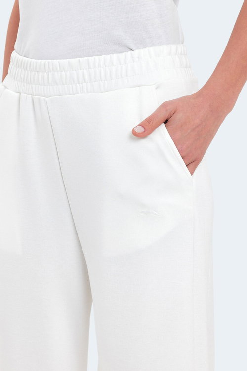 Slazenger VILLE Kadın Cepli Bol Paça Ekru Pantolon