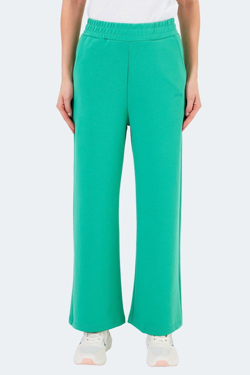 Slazenger VILLE Kadın Cepli Bol Paça Yeşil Pantolon