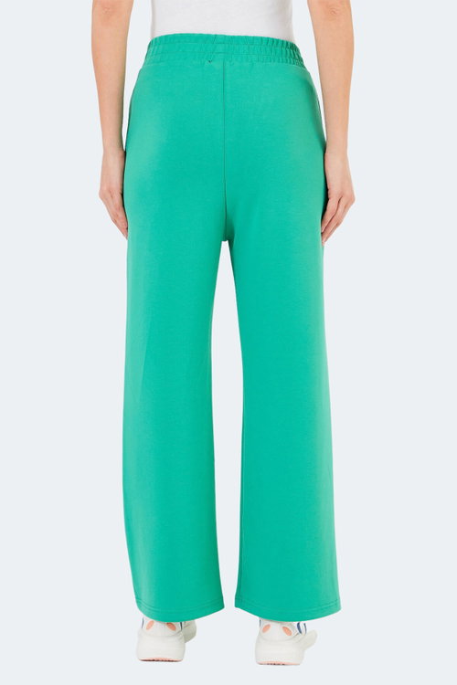Slazenger VILLE Kadın Cepli Bol Paça Yeşil Pantolon