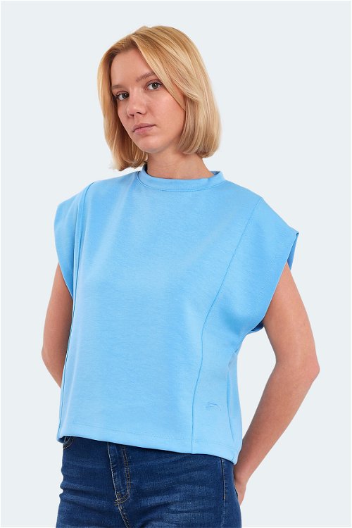 VINCENZA Kadın Tişört Mavi