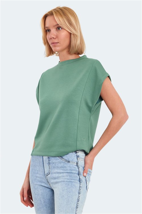 VINCENZA Kadın Tişört Su Yeşili